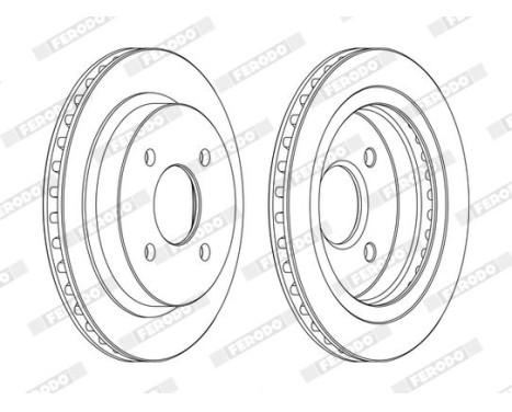 Brake Disc PREMIER Coat+ disc DDF479C Ferodo, Image 3