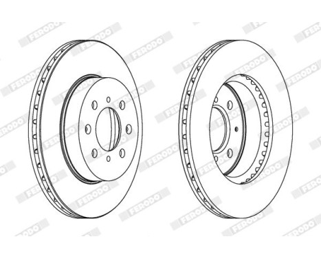 Brake Disc PREMIER Coat+ disc DDF492C Ferodo, Image 2