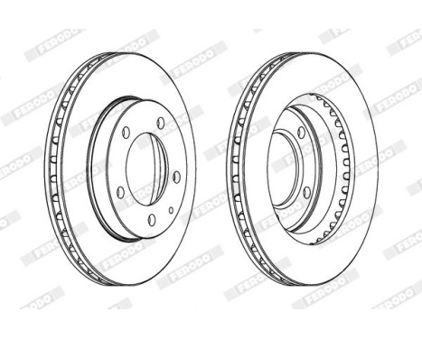 Brake Disc PREMIER Coat+ disc DDF496C Ferodo, Image 2