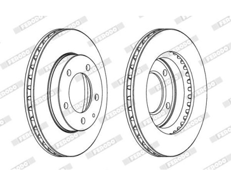 Brake Disc PREMIER Coat+ disc DDF496C Ferodo, Image 2