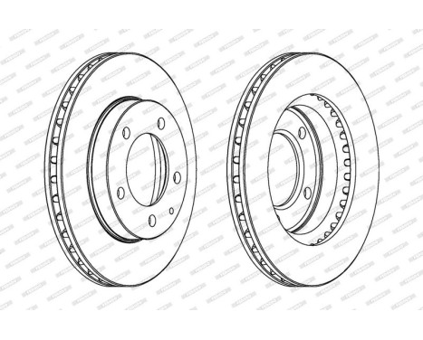Brake Disc PREMIER Coat+ disc DDF496C Ferodo, Image 2