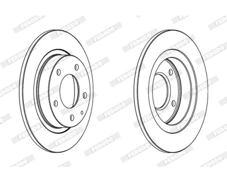 Brake Disc PREMIER Coat+ disc DDF524C Ferodo, Image 2