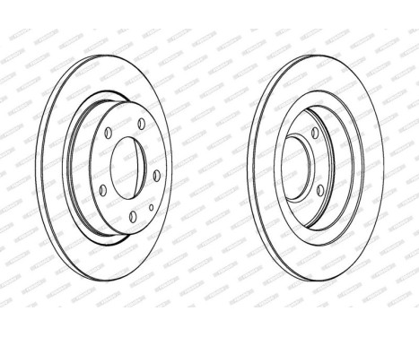 Brake Disc PREMIER Coat+ disc DDF524C Ferodo, Image 2