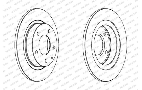Brake Disc PREMIER Coat+ disc DDF524C Ferodo, Image 2