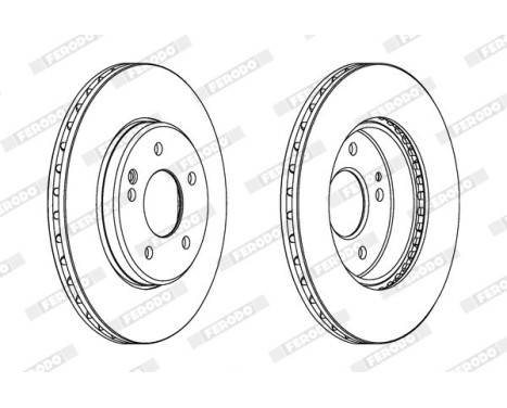 Brake Disc PREMIER Coat+ disc DDF588C Ferodo, Image 2