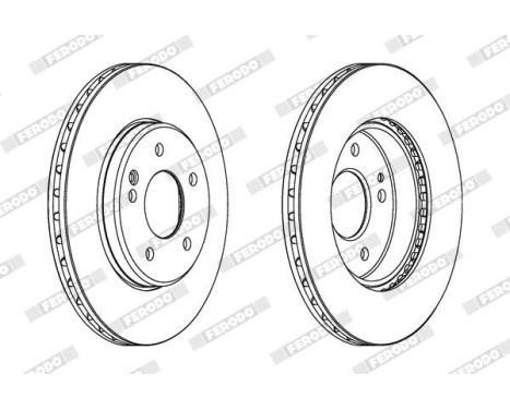 Brake Disc PREMIER Coat+ disc DDF588C Ferodo, Image 2
