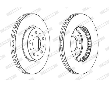 Brake Disc PREMIER Coat+ disc DDF605C Ferodo, Image 2