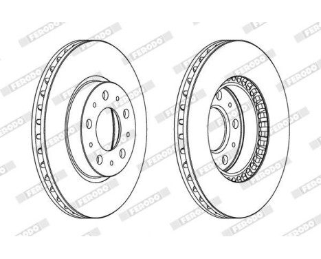 Brake Disc PREMIER Coat+ disc DDF605C Ferodo, Image 2