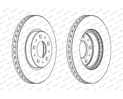 Brake Disc PREMIER Coat+ disc DDF605C Ferodo, Image 2