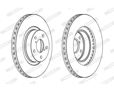 Brake Disc PREMIER Coat+ disc DDF679C Ferodo, Image 2