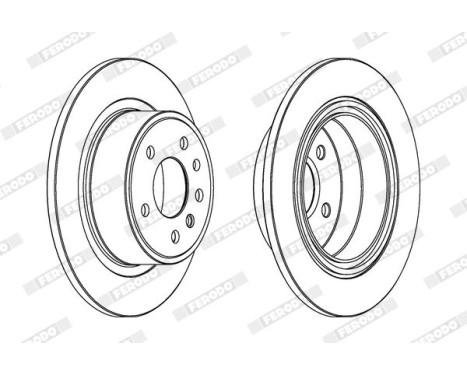 Brake Disc PREMIER Coat+ disc DDF698C Ferodo, Image 2