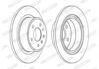 Brake Disc PREMIER Coat+ disc DDF698C Ferodo