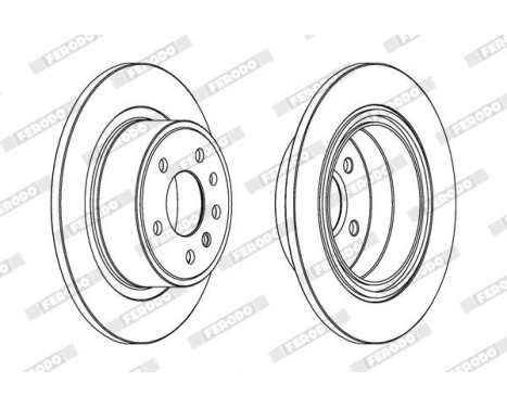 Brake Disc PREMIER Coat+ disc DDF698C Ferodo, Image 3