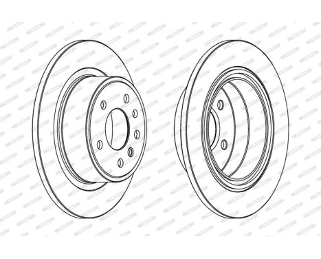 Brake Disc PREMIER Coat+ disc DDF698C Ferodo, Image 2