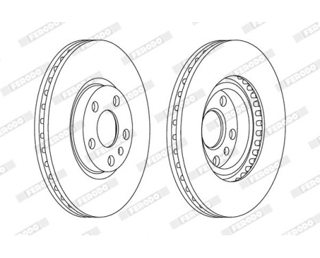 Brake Disc PREMIER Coat+ disc DDF760C Ferodo, Image 2