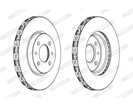 Brake Disc PREMIER Coat+ disc DDF762C Ferodo, Image 2