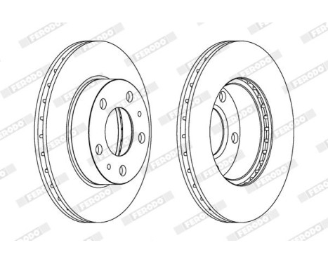 Brake Disc PREMIER Coat+ disc DDF768C Ferodo, Image 2