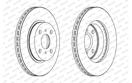 Brake Disc PREMIER Coat+ disc DDF794C Ferodo, Image 2