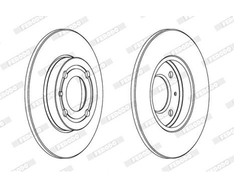 Brake Disc PREMIER Coat+ disc DDF795C Ferodo, Image 2