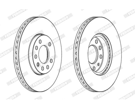 Brake Disc PREMIER Coat+ disc DDF810C Ferodo, Image 2