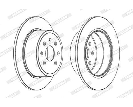 Brake Disc PREMIER Coat+ disc DDF814C Ferodo, Image 2