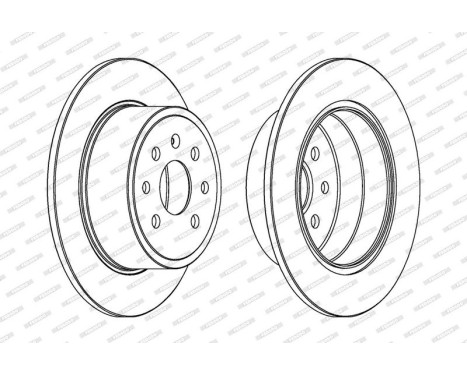 Brake Disc PREMIER Coat+ disc DDF814C Ferodo, Image 2