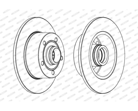 Brake Disc PREMIER Coat+ disc DDF830C-1 Ferodo, Image 2