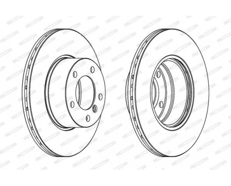 Brake Disc PREMIER Coat+ disc DDF834C Ferodo, Image 2