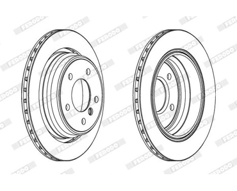 Brake Disc PREMIER Coat+ disc DDF836C Ferodo, Image 2