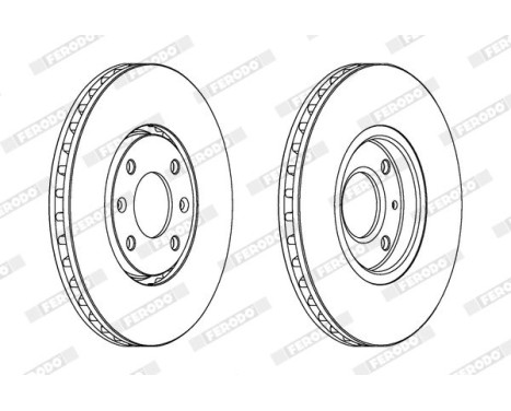 Brake Disc PREMIER Coat+ disc DDF841C Ferodo, Image 2