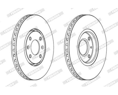 Brake Disc PREMIER Coat+ disc DDF841C Ferodo, Image 2