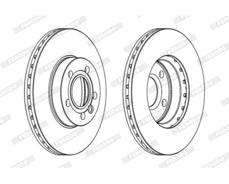 Brake Disc PREMIER Coat+ disc DDF846C Ferodo, Image 2