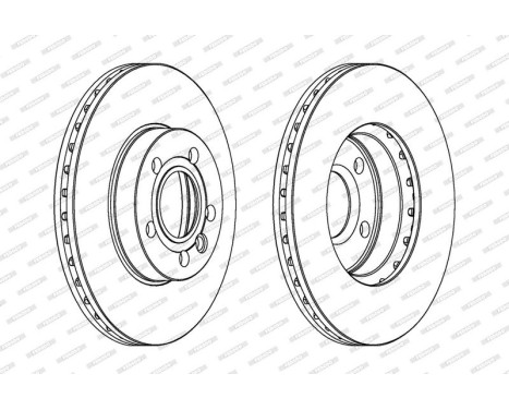 Brake Disc PREMIER Coat+ disc DDF846C Ferodo, Image 2