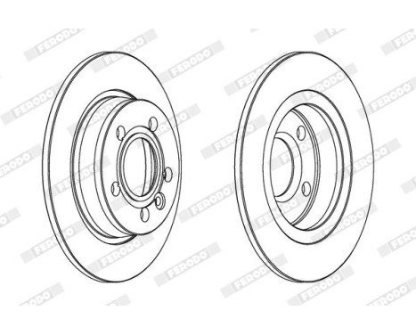 Brake Disc PREMIER Coat+ disc DDF847C Ferodo, Image 2