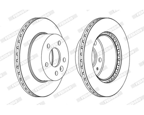 Brake Disc PREMIER Coat+ disc DDF860C Ferodo, Image 2