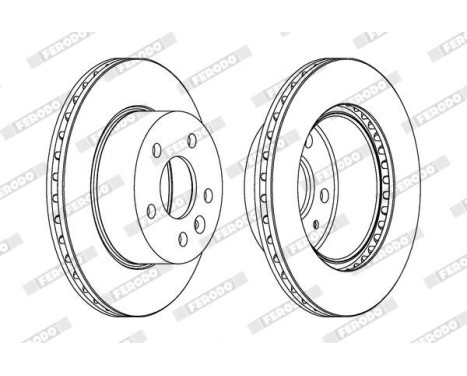 Brake Disc PREMIER Coat+ disc DDF860C Ferodo, Image 2