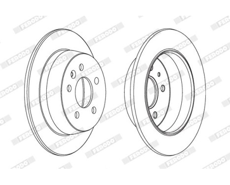 Brake Disc PREMIER Coat+ disc DDF861C Ferodo, Image 2