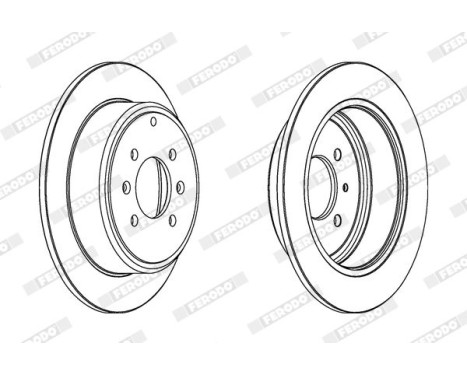 Brake Disc PREMIER Coat+ disc DDF869C Ferodo, Image 2