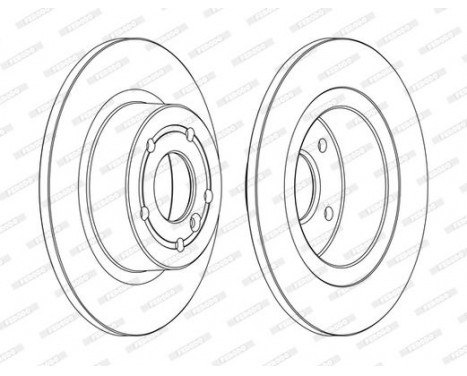 Brake Disc PREMIER Coat+ disc DDF874C Ferodo, Image 2