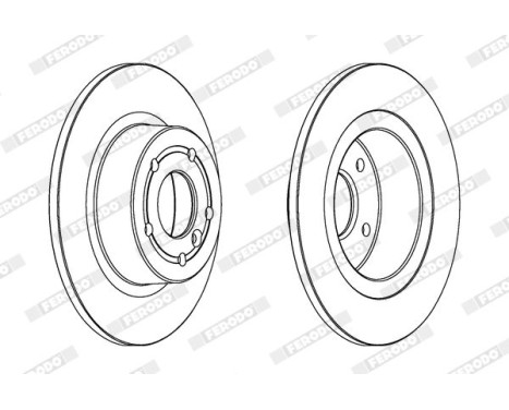 Brake Disc PREMIER Coat+ disc DDF874C Ferodo, Image 2