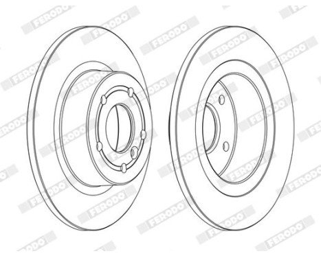 Brake Disc PREMIER Coat+ disc DDF874C Ferodo, Image 3