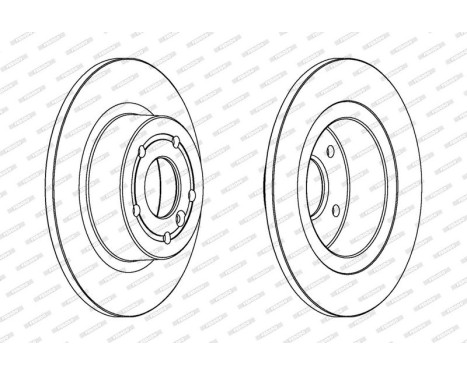 Brake Disc PREMIER Coat+ disc DDF874C Ferodo, Image 2