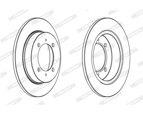 Brake Disc PREMIER Coat+ disc DDF886C Ferodo, Image 2