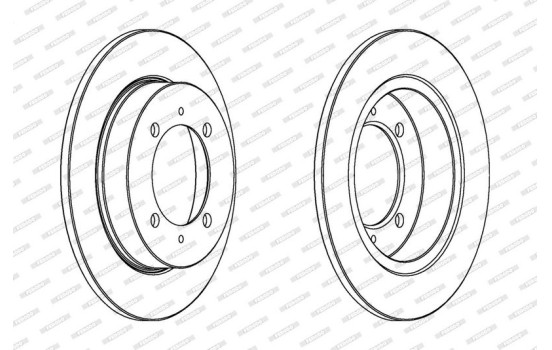 Brake Disc PREMIER Coat+ disc DDF886C Ferodo, Image 2