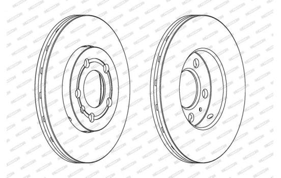 Brake Disc PREMIER Coat+ disc DDF927C Ferodo