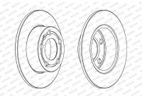 Brake Disc PREMIER Coat+ disc DDF929C Ferodo