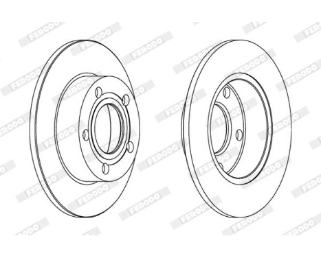 Brake Disc PREMIER Coat+ disc DDF952C Ferodo, Image 2