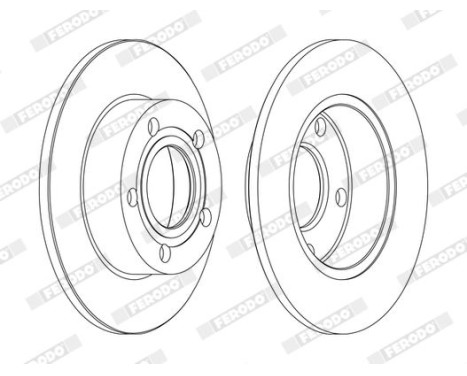 Brake Disc PREMIER Coat+ disc DDF952C Ferodo, Image 3