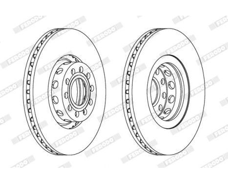Brake Disc PREMIER Coat+ disc DDF954C-1 Ferodo, Image 2