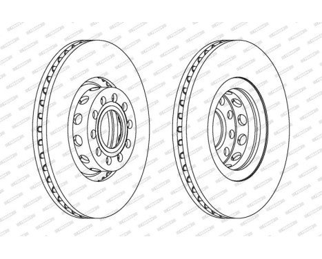 Brake Disc PREMIER Coat+ disc DDF954C-1 Ferodo, Image 2